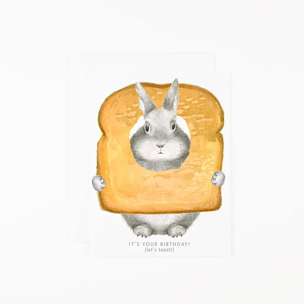 Let's Toast Birthday Bunny Card