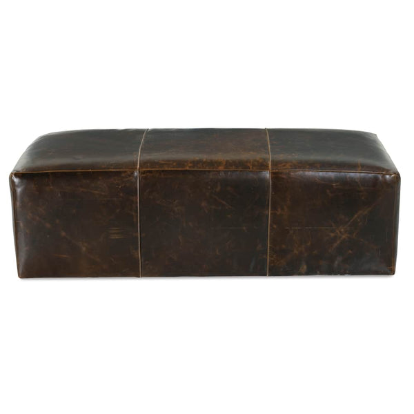 Macon Leather Ottoman