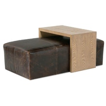 Load image into Gallery viewer, Macon Leather Ottoman