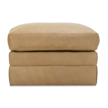 Load image into Gallery viewer, Madeline Leather Ottoman (Upholstered to the Floor)