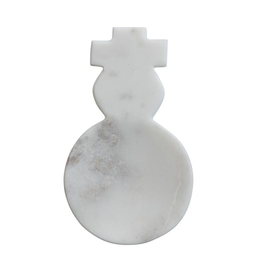 Marble Snowman Shaped Spoon Rest