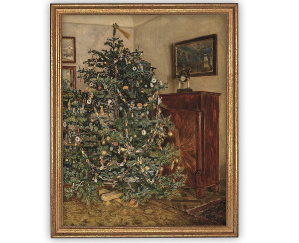 Oh Christmas Tree Vintage Framed Canvas Art