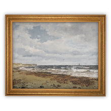 Load image into Gallery viewer, Pebbled Shoreline Vintage Framed Canvas Art
