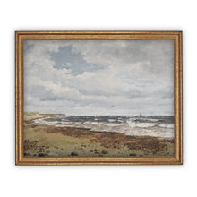Load image into Gallery viewer, Pebbled Shoreline Vintage Framed Canvas Art