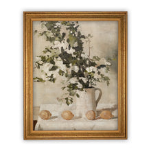 Load image into Gallery viewer, Pitcher of Flowers Vintage Framed Canvas Art