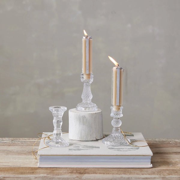 Pressed Glass Taper Holder