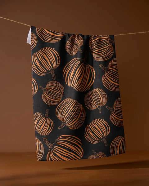 Pumpkin Noir Tea Towel