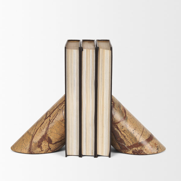 Rainforest Marble Bookends