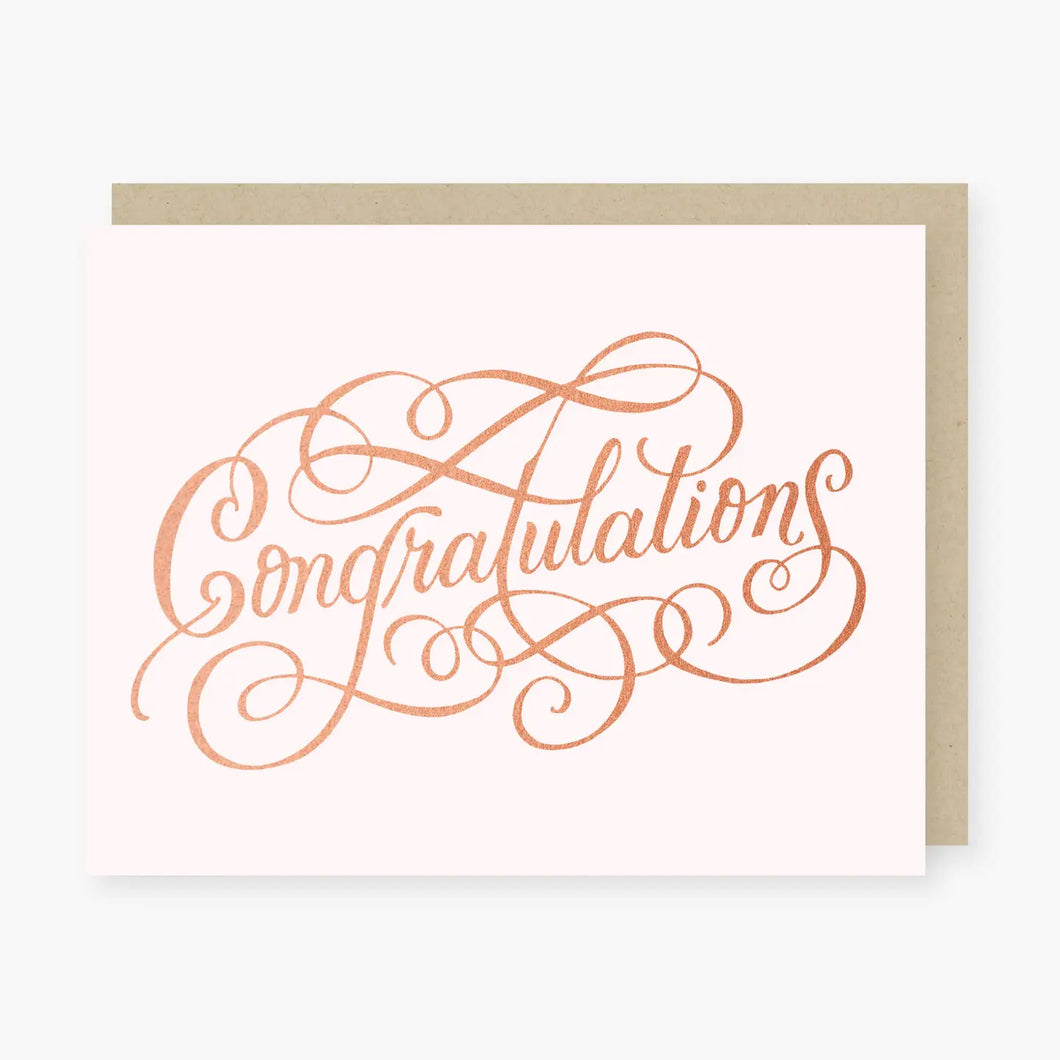 Rose Gold Congratulations Card