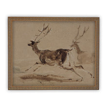 Load image into Gallery viewer, Running Stags Vintage Framed Canvas Art