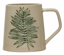 Load image into Gallery viewer, Debossed Leaf Stoneware Mug