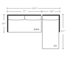 Load image into Gallery viewer, Sylvie Short Bench Seat Sofa with Left-Seated Chaise
