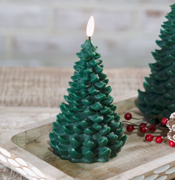 LED Green Tree Candle