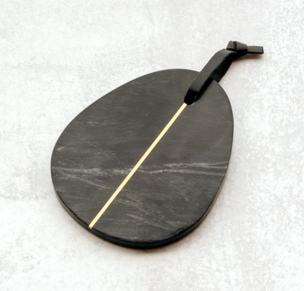 Black Marble Round Cheese Board