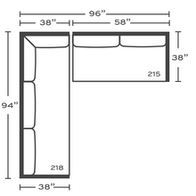 Load image into Gallery viewer, Boden Sectional - 215/218