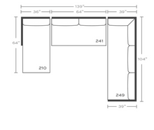 Load image into Gallery viewer, Everleigh Sectional - with Chaise, P608-(210,241,249)