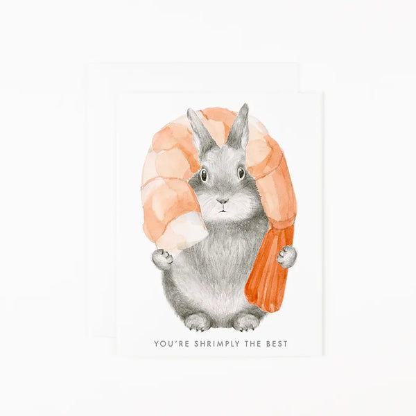 Shrimply the Best Bunny Card