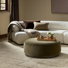 Load image into Gallery viewer, Sinclair Large Round Ottoman