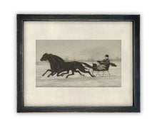 Load image into Gallery viewer, Sleigh Rides Vintage Framed Canvas Art