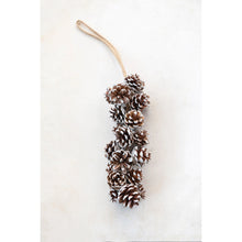 Load image into Gallery viewer, Snowy Pinecone Cluster with Jute Hanger