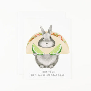 Spec-Taco-Lar Birthday Bunny Card