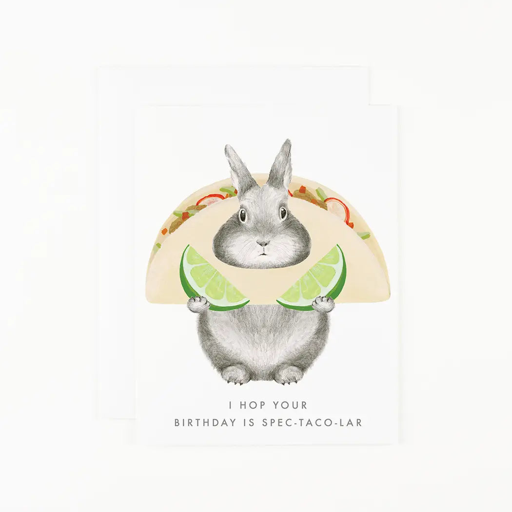 Spec-Taco-Lar Birthday Bunny Card