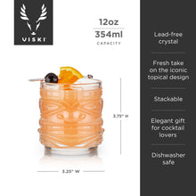 Load image into Gallery viewer, Stackable Crystal Tiki Cocktail Glasses