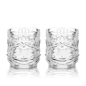 Stackable Crystal Tiki Cocktail Glasses