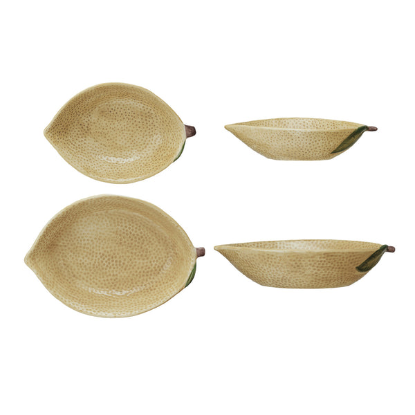 Stoneware Lemon Shaped Bowls