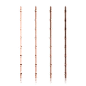 Reusable Copper-Plated Bamboo Straws