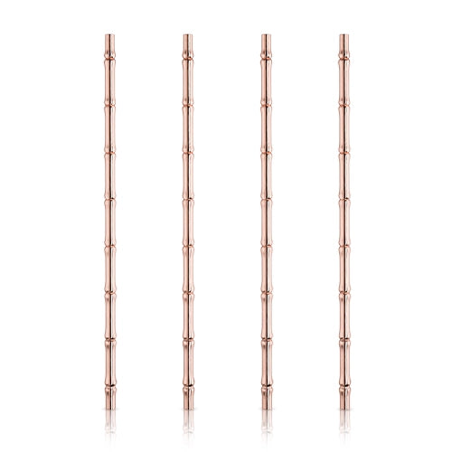Reusable Copper-Plated Bamboo Straws
