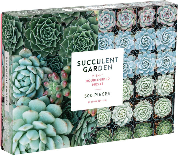 Succulent Garden Two-Sided Puzzle