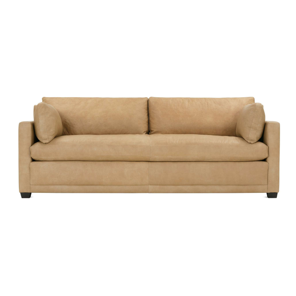 Sylvie Bench Seat Leather Sofa