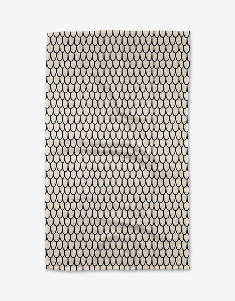 Fish Scale Scribble Tea Towel