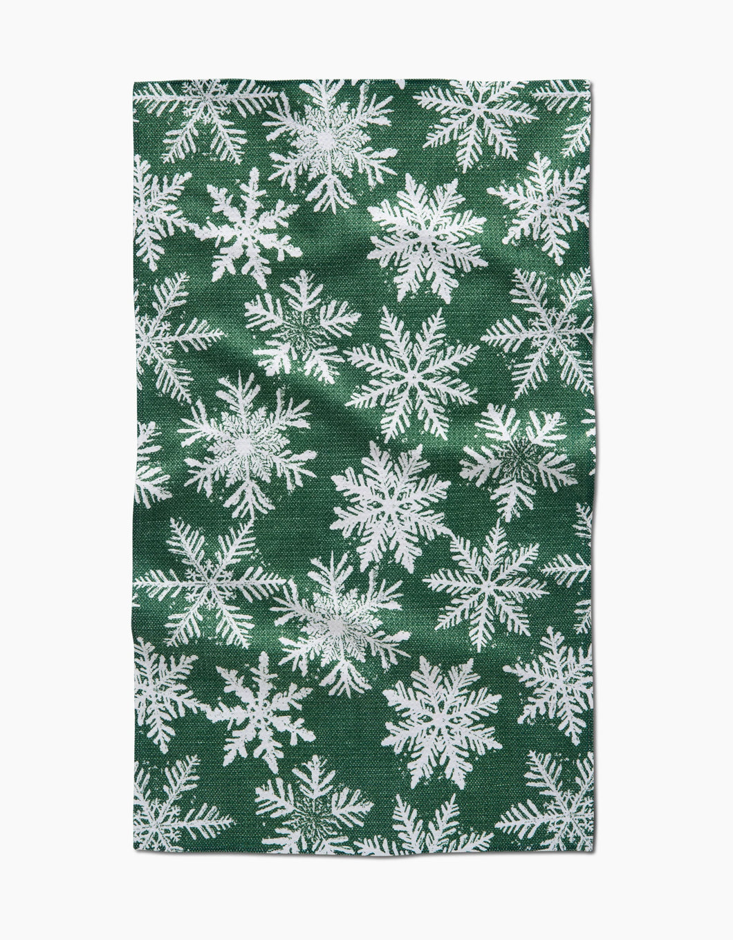 Snowy Days Green Tea Towel