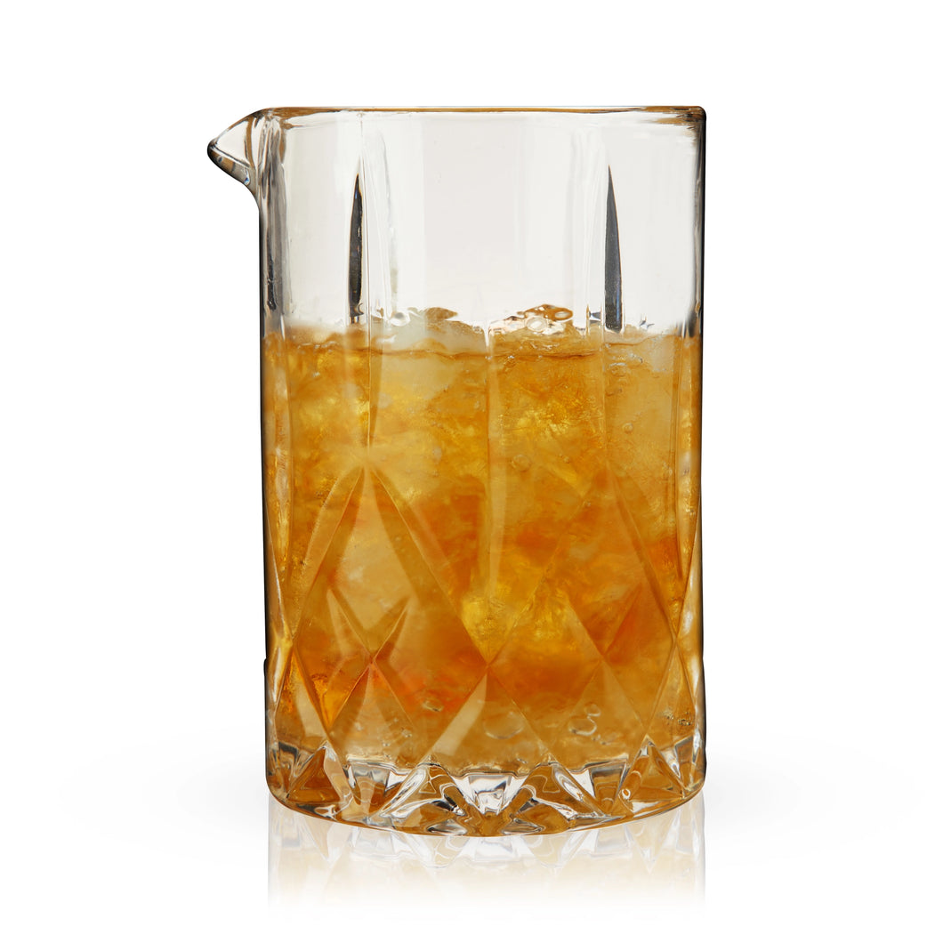 Vintage-Style Crystal Cocktail Mixing Glass