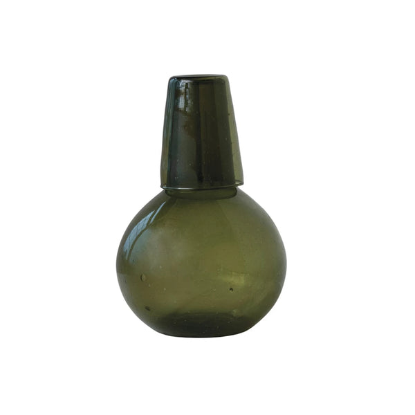 Green Recycled Glass Carafe