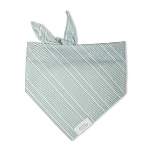 Stripe Dusty Sage Dog Bandana