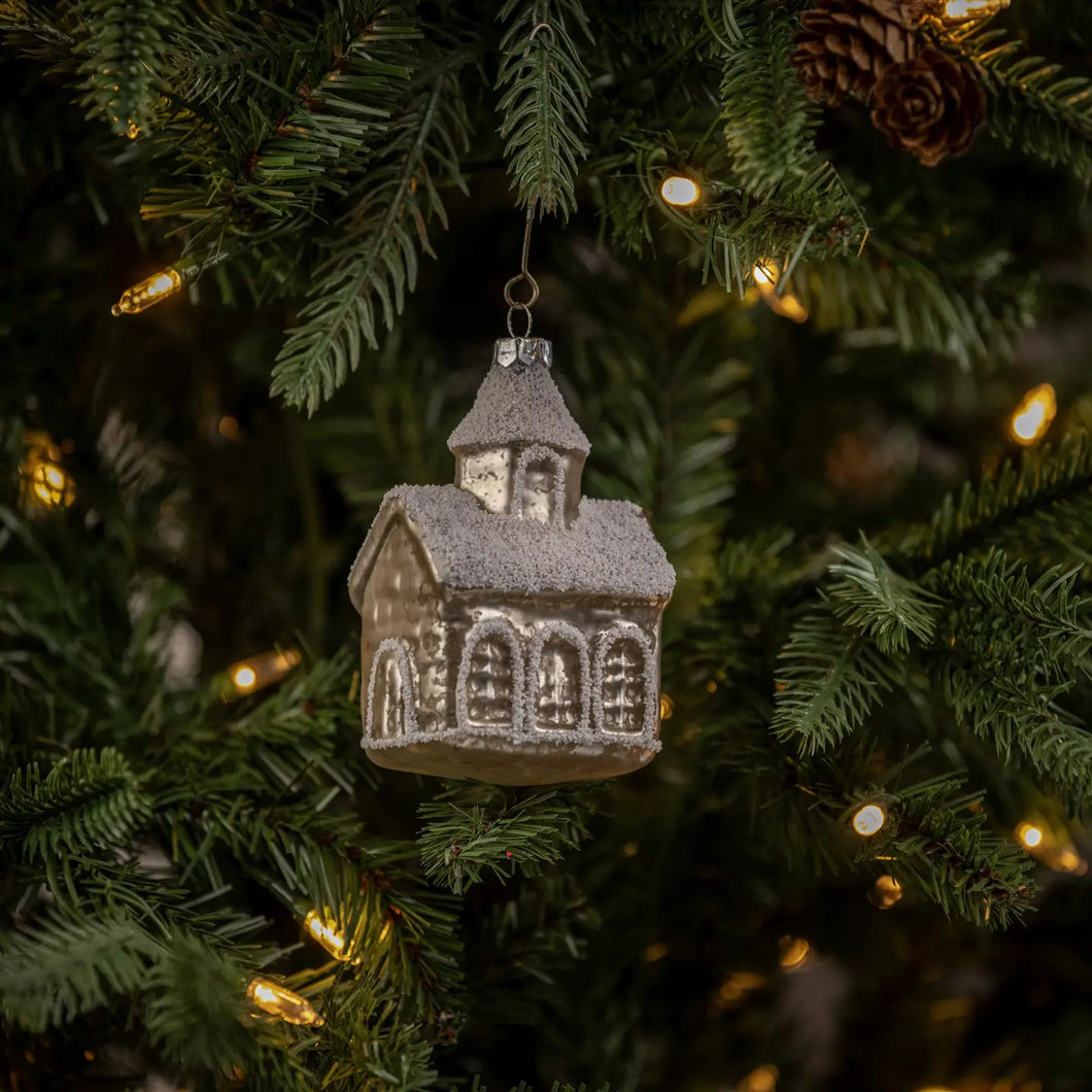 Snow Covered Church Ornament