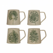 Load image into Gallery viewer, Debossed Leaf Stoneware Mug