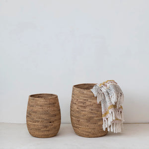 Hand Woven Water Hyacinth Basket