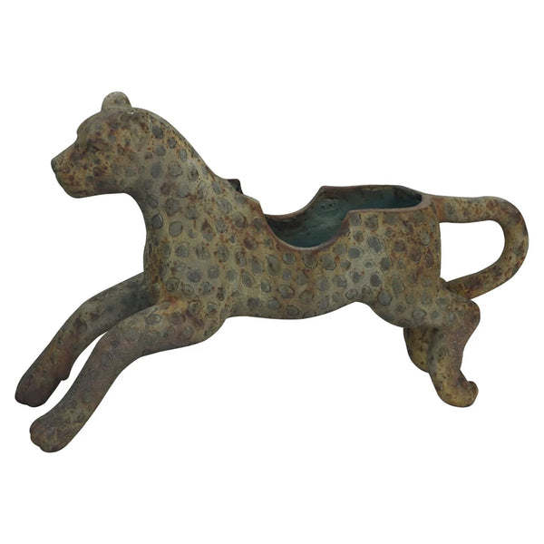 Vintage Reproduction Carousel Leopard Container