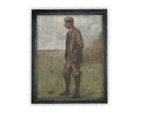Load image into Gallery viewer, Golfing Gentleman Vintage Framed Canvas Art