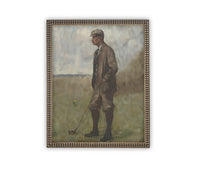Load image into Gallery viewer, Golfing Gentleman Vintage Framed Canvas Art