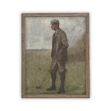 Load image into Gallery viewer, Golfing Gentleman Vintage Framed Canvas Art