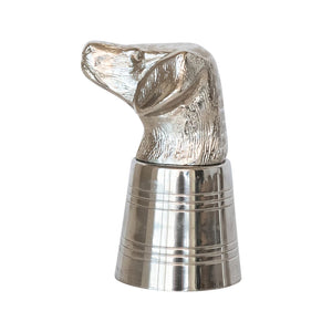 Dog Head Cast Aluminum Jigger