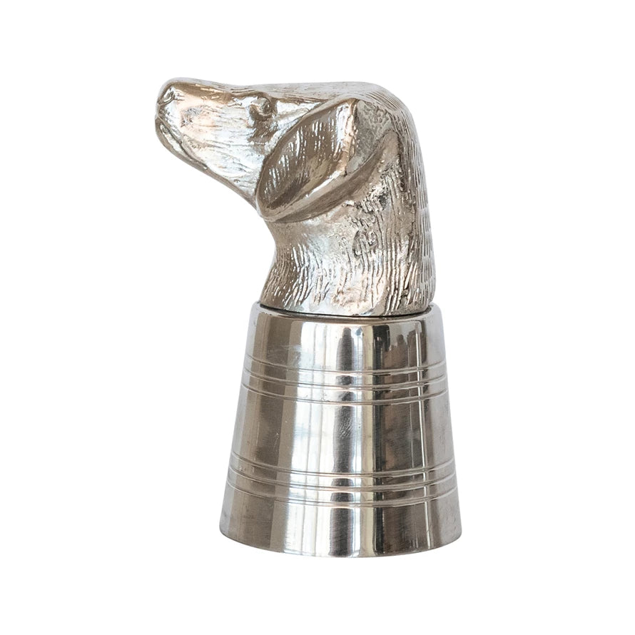 Dog Head Cast Aluminum Jigger