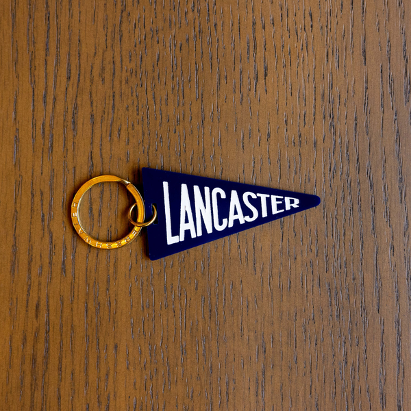 Lancaster Acrylic Pennant Flag Keychain