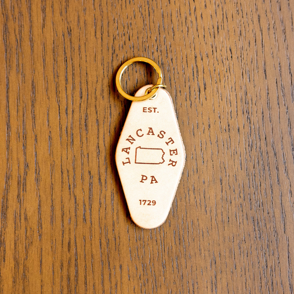 Lancaster Established Leather Keychain