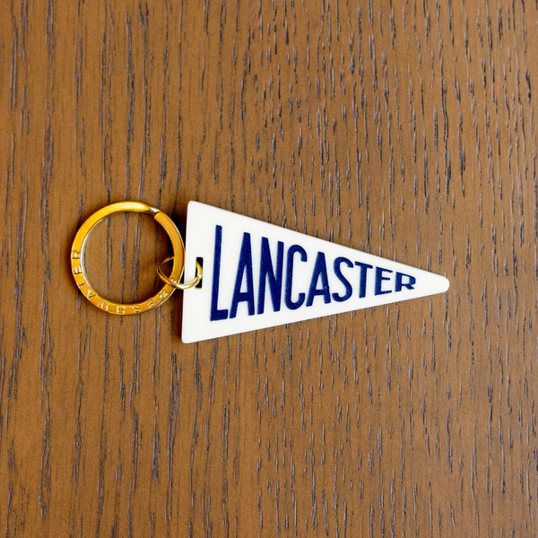 Lancaster Acrylic Pennant Flag Keychain